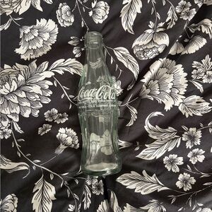 Vintage Coca Cola London Green White Lettering 6.5 fl Oz Glass Bottle